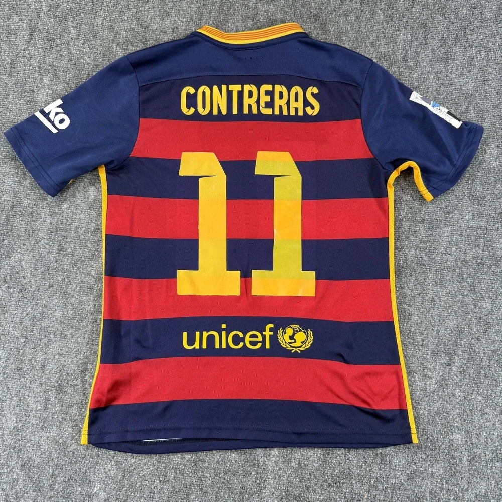 FC Barcelona Jersey Shirt‎ Mens Small Qatar Airways LFP La Liga Nike 2015 Soccer